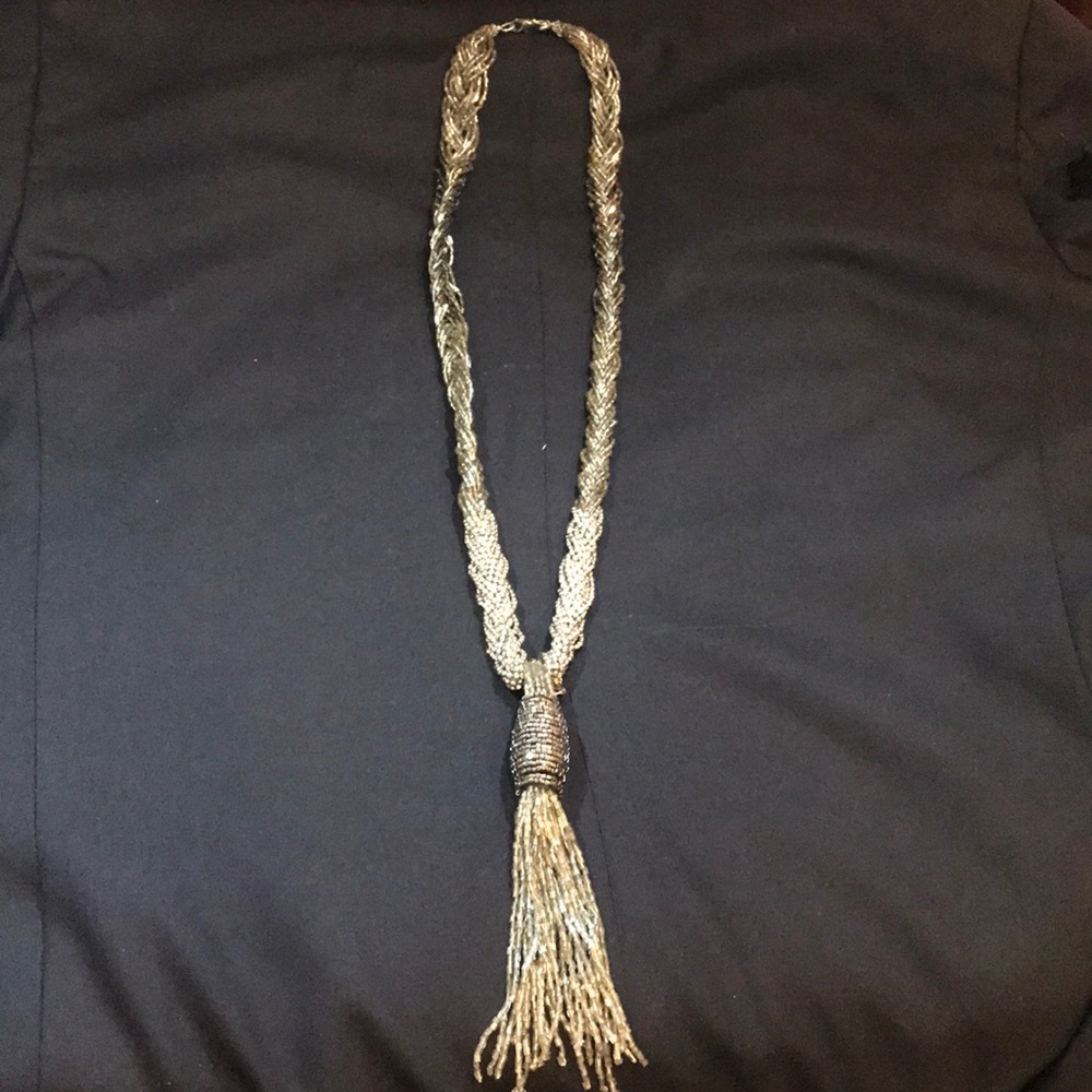 Loft Silver Beaded Rope Necklace